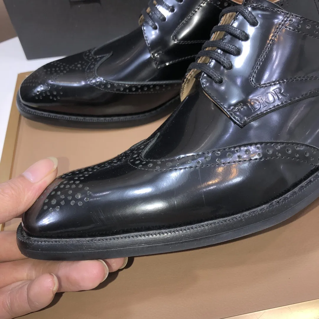 Men's shoes 💰640💰[Dior] (water-dyed cowhide lining) Dior original 1:1 high quality factory, imported original materials, imported version of raw cowhide, water-dyed cowhide lining, original TPU outsole, code number: 38-44